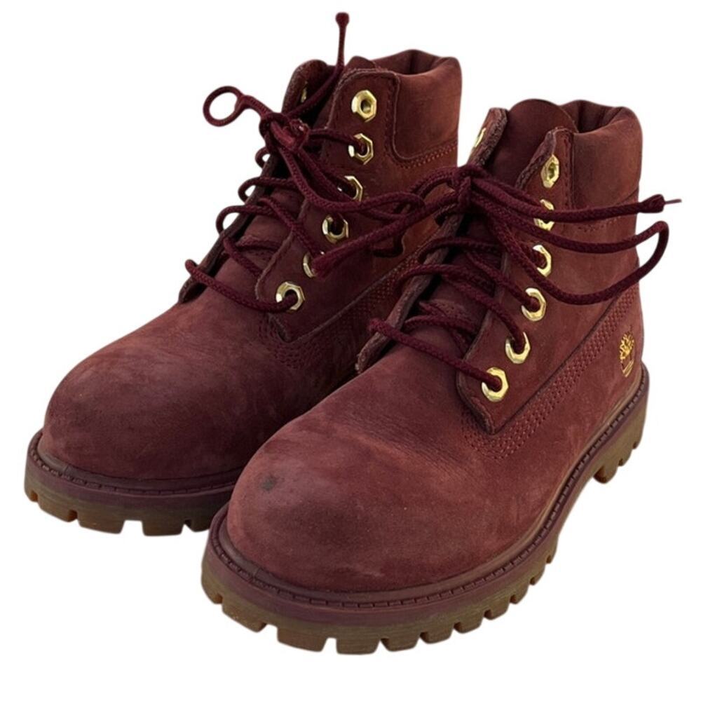 Timberland A2730 Nubuck Leather Gorpcore Waterproof Hiking Boot SZ 11 Red - Picture 2 of 6